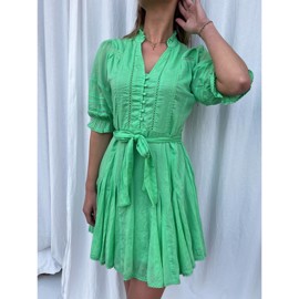 Rigitta S Voile Dress Apple Green